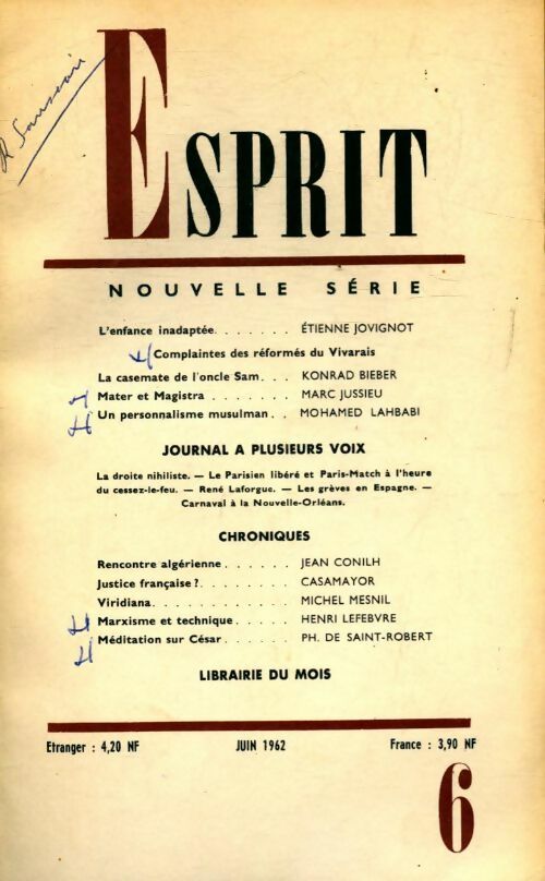 Esprit n°307 - Collectif - Livre