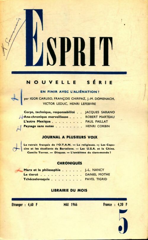 Esprit n°349 : En finir avec l'aliénation? - Collectif - Livre