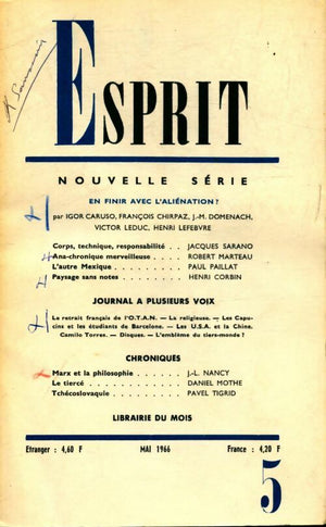 Esprit n°349 : En finir avec l'aliénation?