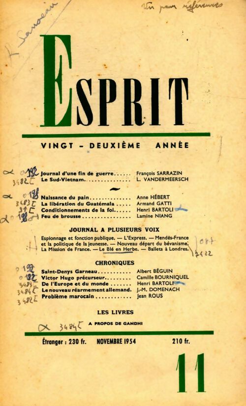 Esprit n°220 - Collectif - Livre