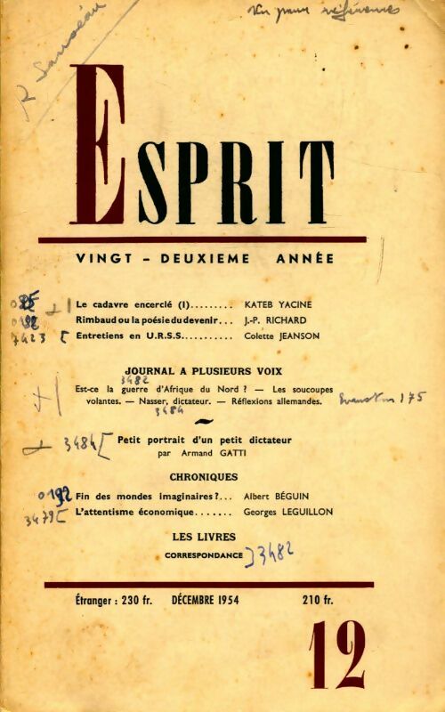 Esprit n°221 - Collectif - Livre