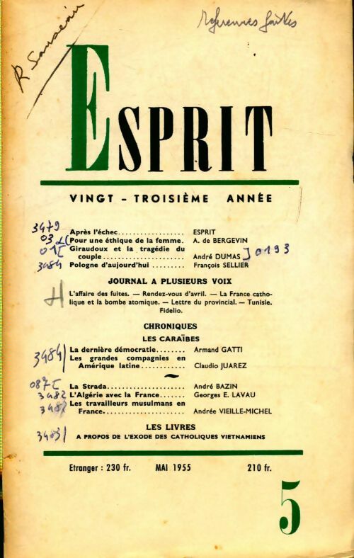 Esprit n°226 - Collectif - Livre