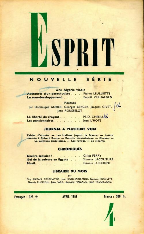 Esprit n°272 - Collectif - Livre
