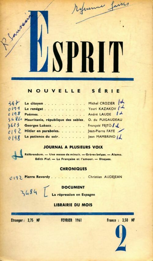 Esprit n°292 - Collectif - Livre