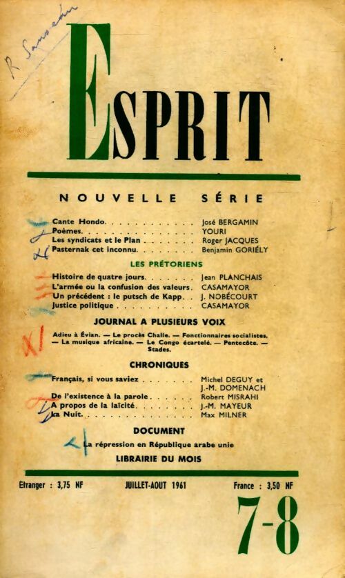 Esprit n°297 - Collectif - Livre