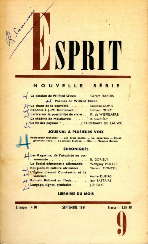 Esprit n°298 - Collectif - Livre