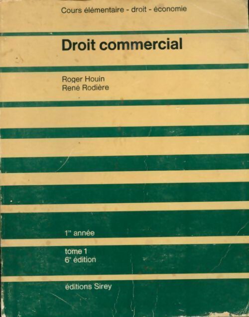 Droit commercial - Roger Houin - Livre