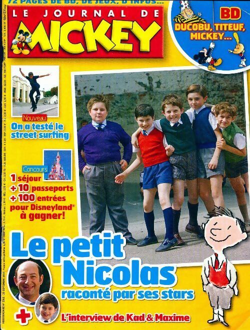 Le journal de Mickey n°2989 :  Le petit Nicolas raconté par se stars - Collectif - Livre