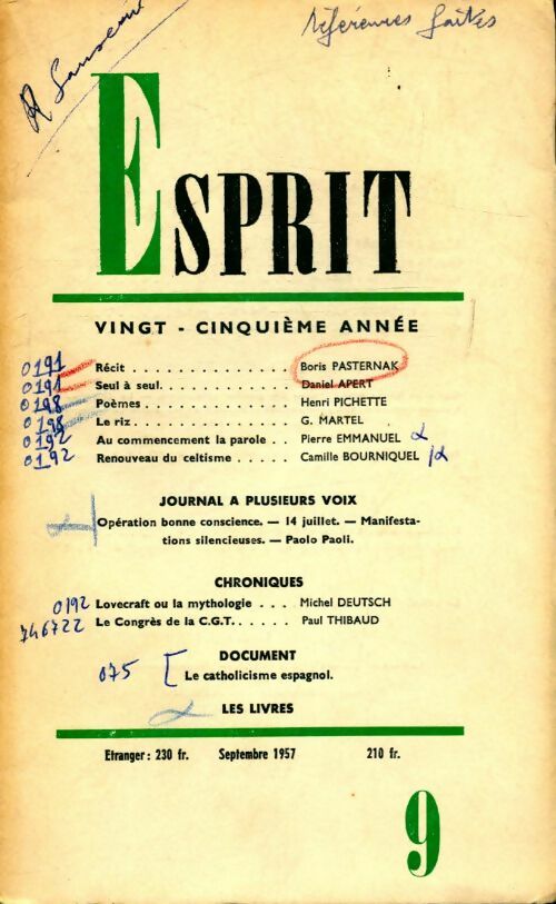 Esprit n°253 - Collectif - Livre