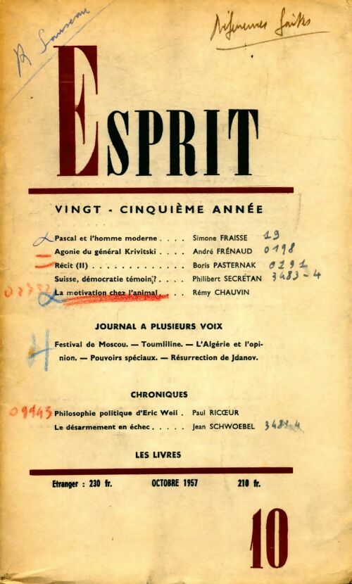 Esprit n°254 - Collectif - Livre