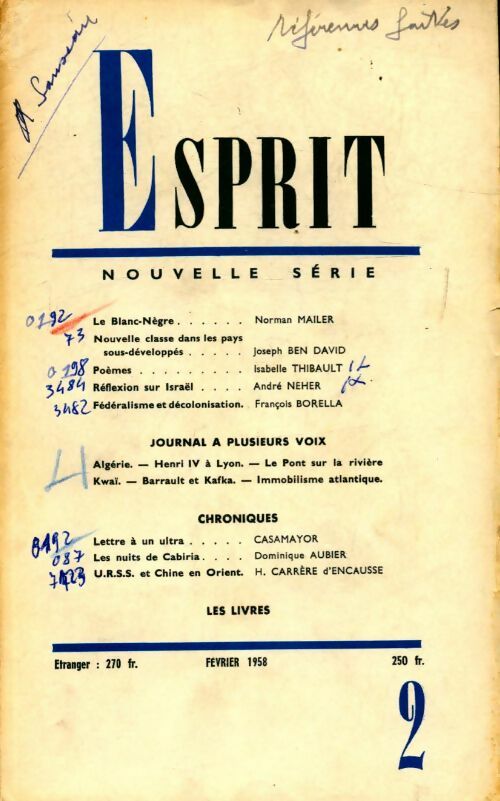 Esprit n°258 - Collectif - Livre