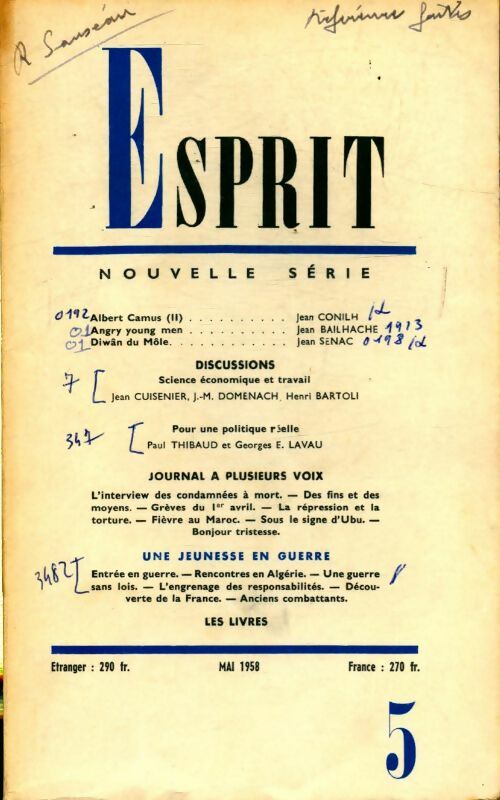 Esprit n°261 - Collectif - Livre