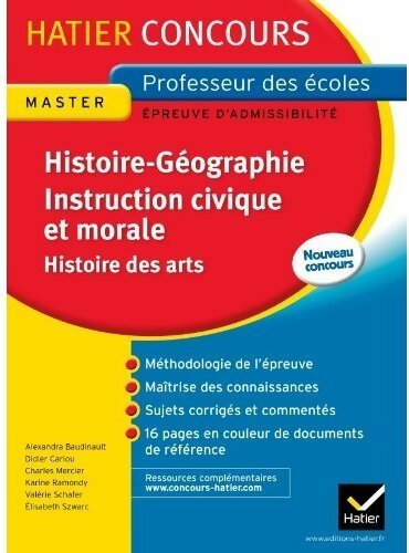 HIstoire-géographie / Instruction civique et morale / Histoire des arts - Elisabeth Szwarc - Livre