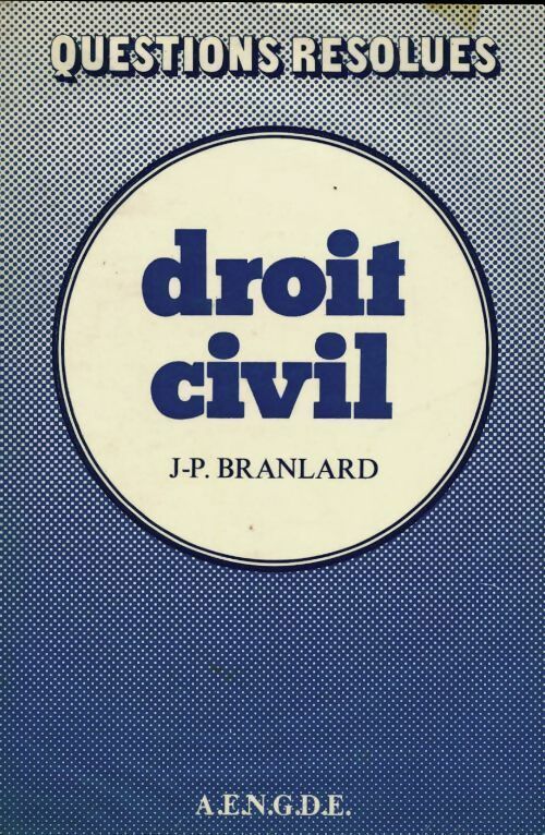 Droit civil - Jean-Paul Branlard - Livre