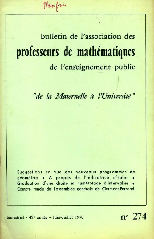 Bulletin APMEP n°274 - Collectif - Livre