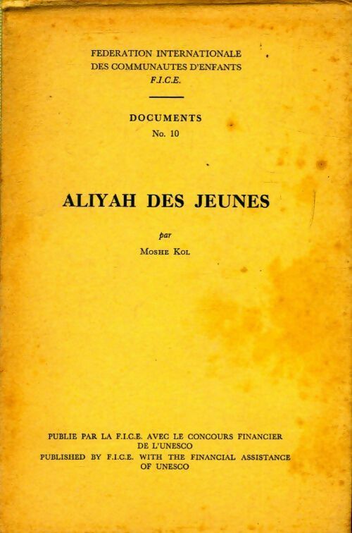 Aliyah des jeunes - Collectif - Livre