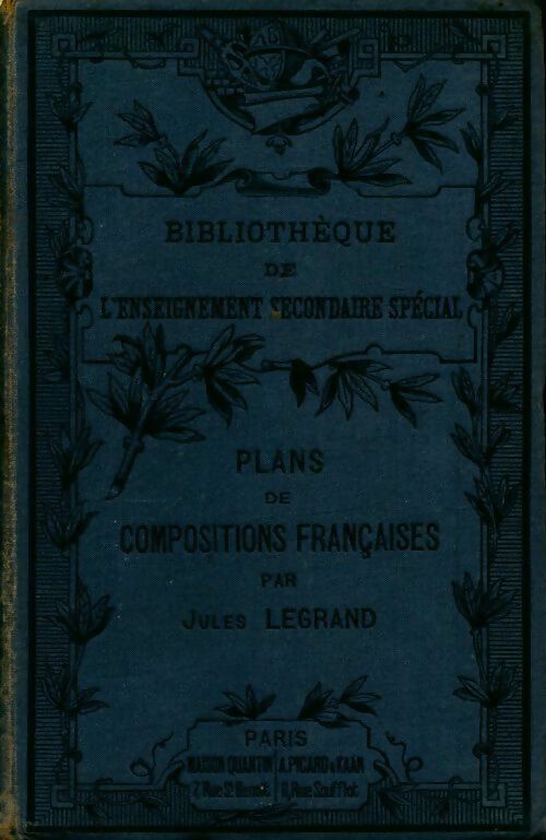 Plans de compositions françaises - Jules Legrand - Livre