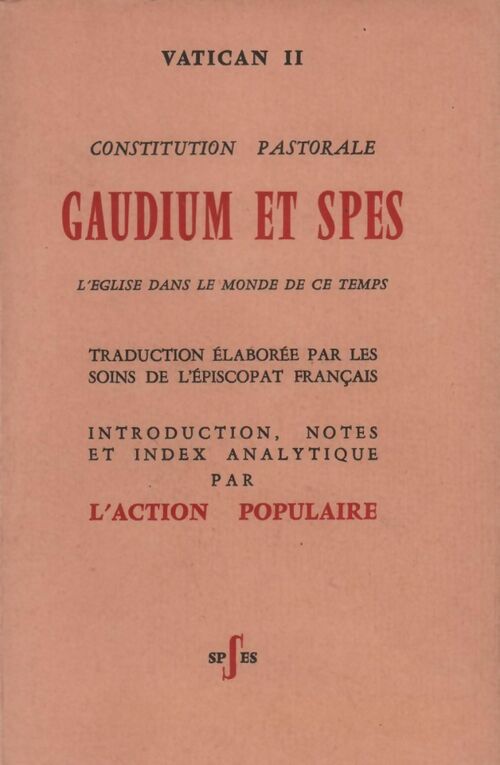 Gaudium et Spes - Vatican II - Livre