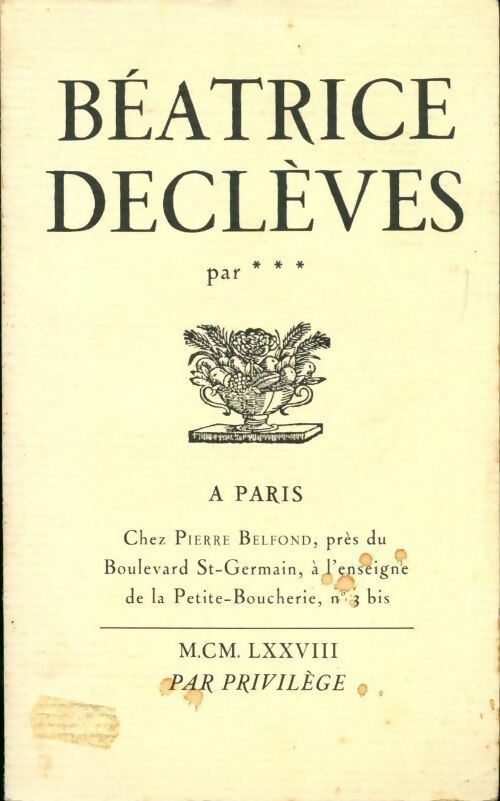 Béatrice Declèves - Inconnu - Livre