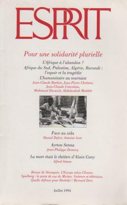 Esprit n°203-7 : Pour une solidarité plurielle - Collectif - Livre