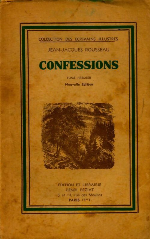 Confessions tome I - Jean-Jacques Rousseau - Livre