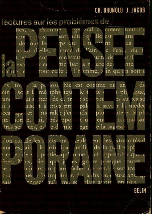 Lectures sur les problèmes de la pensée contemporaine - Ch. Brunold - Livre