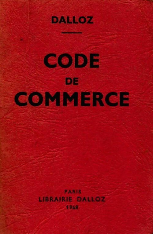 Code du commerce 1968 - Collectif - Livre