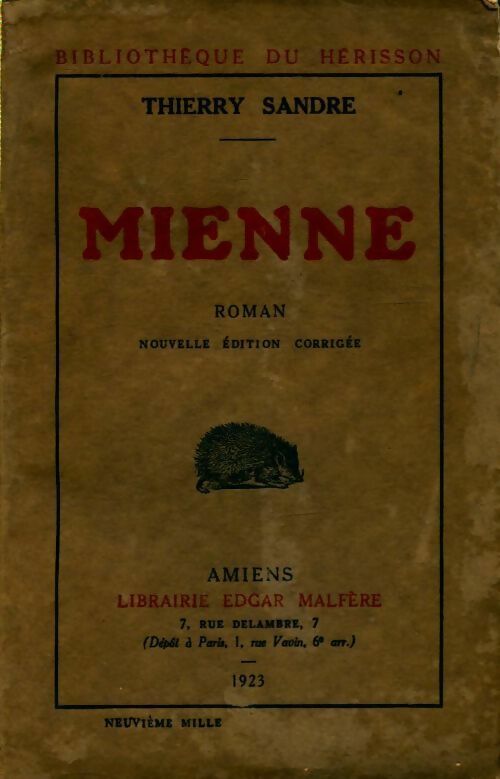 Mienne - Thierry Sandre - Livre