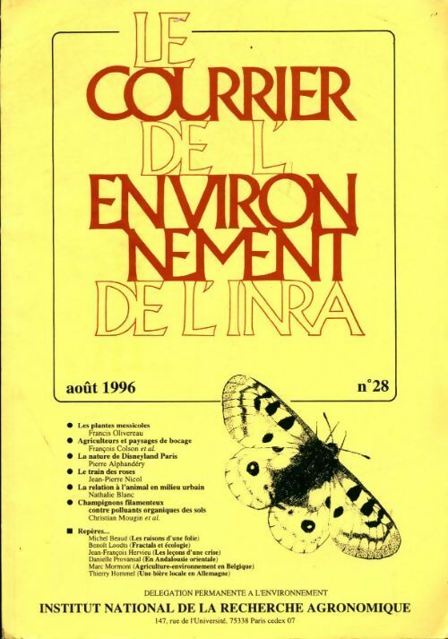 Le courrier de l'environnement de l'INRA n°28 - Collectif - Livre