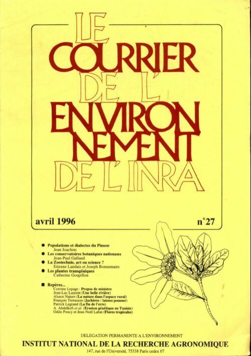 Le courrier de l'environnement n°27 - Collectif - Livre