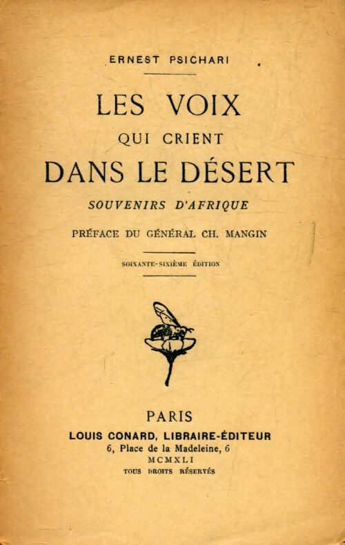 Les voix qui crient dans le désert - Ernest Psichari - Livre