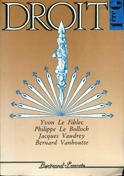 Droit 1ère G - Le Fiblec - Livre
