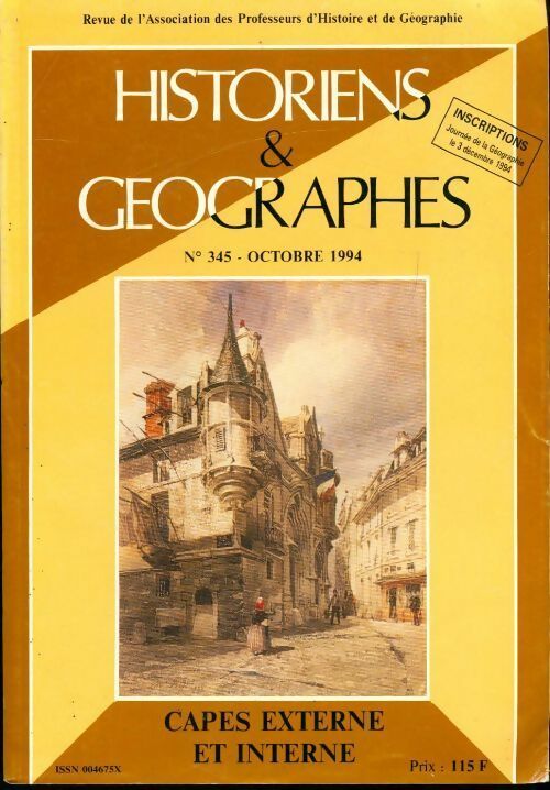 Historiens & géographes n°345 : CAPES externe et interne - Collectif - Livre