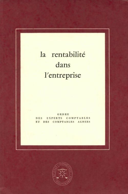 La rentabilité dans l'entreprise  - Collectif - Livre