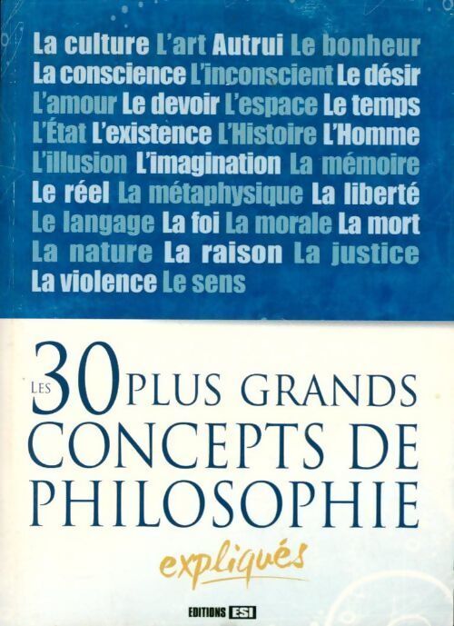 Les 30 plus grands concepts de philosophie expliqués - Collectif - Livre