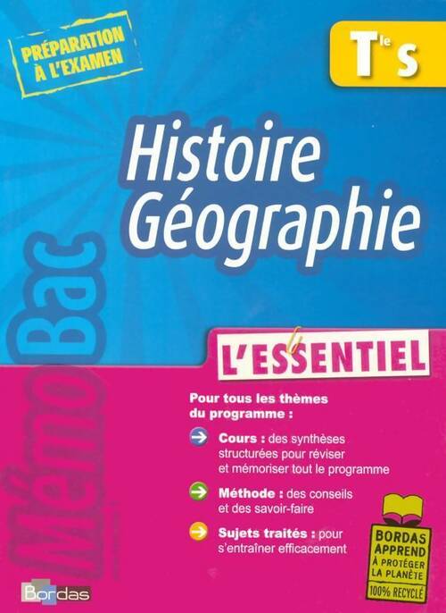 Histoire-Géographie Terminale S - Jean-Louis Humbert - Livre
