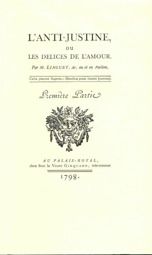 L'anti-Justine - M. Linguet - Livre