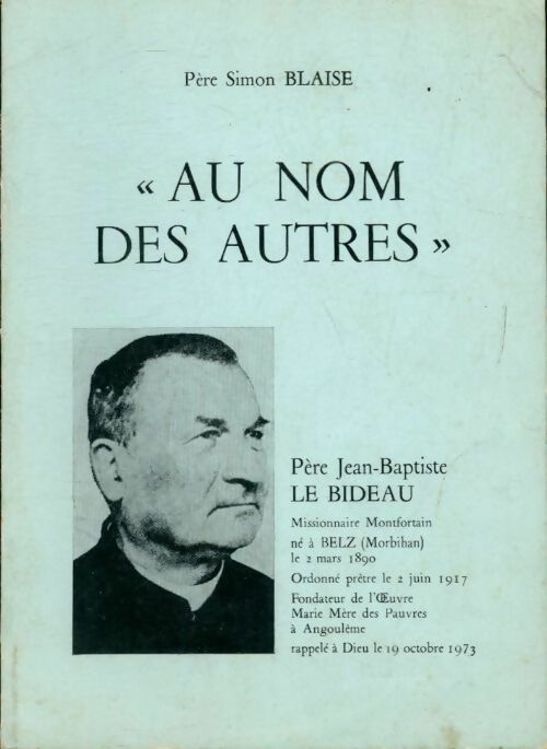 Au nom des autres - Simon Blaise - Livre