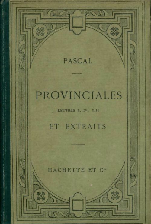 Provinciales - Pascal - Livre