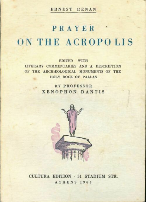 Prayer on the acropolis - Ernest Renan - Livre