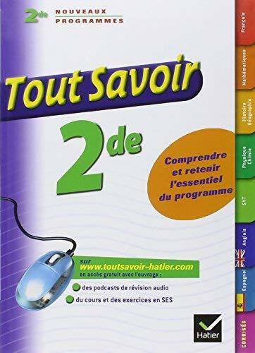 Tout savoir Seconde - Collectif - Livre