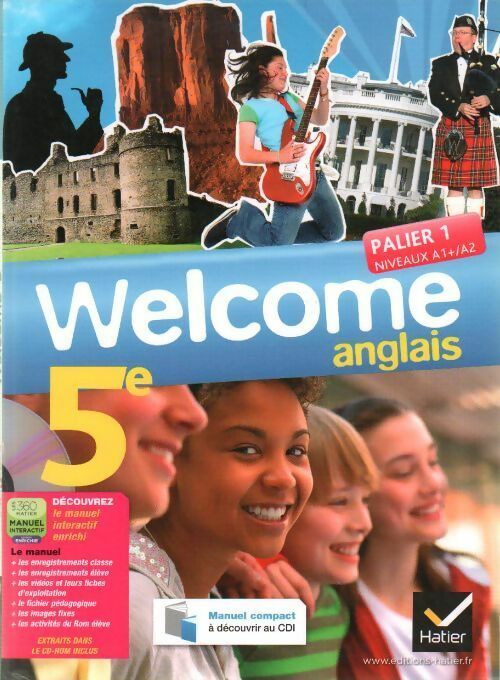 Welcome anglais 5e - Collectif - Livre