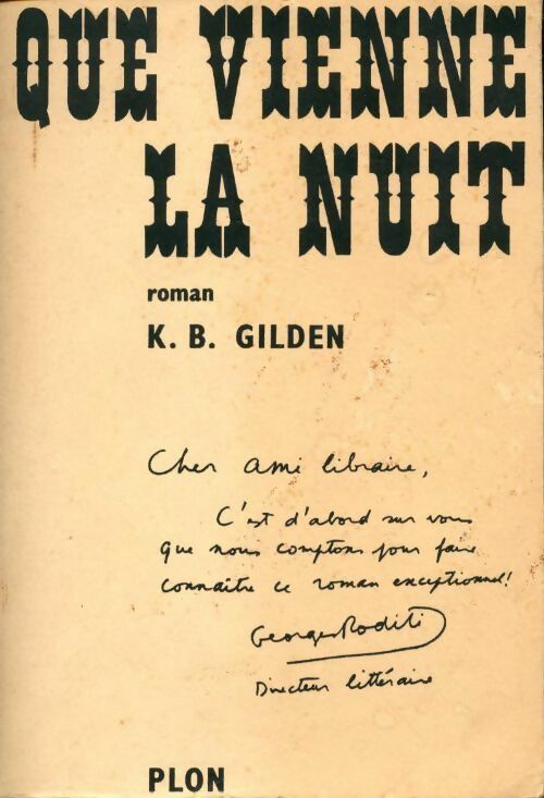 Que vienne la nuit - K.B. Gilden - Livre