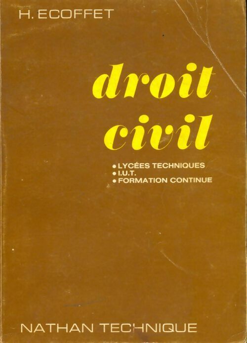 Droit civil - Henri Ecoffet - Livre