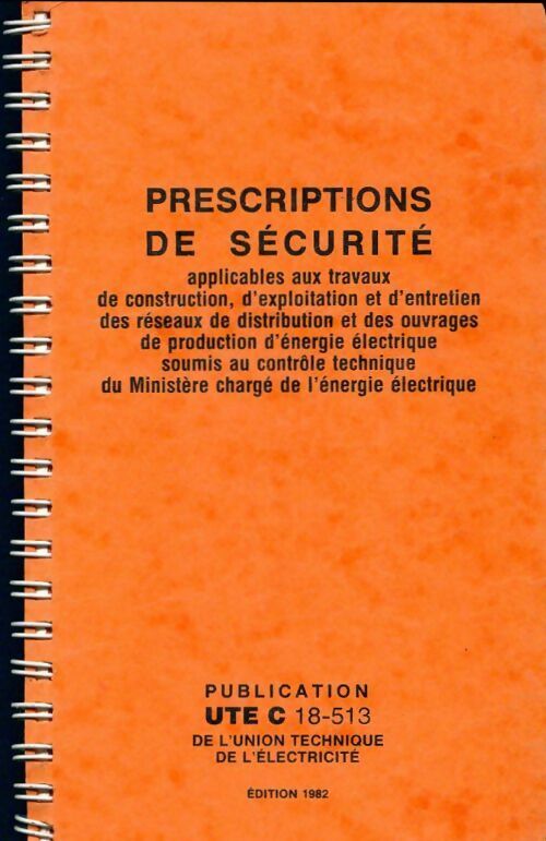 Prescriptions de sécurité 1982 - Collectif - Livre