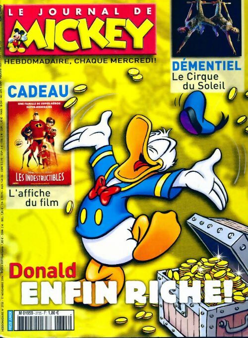 Le journal de Mickey n°2735 : Donald enfin riche - Collectif - Livre