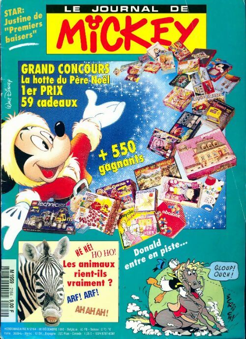 Le journal de Mickey n°2164 : Les animaux rient-ils vraiment ? - Collectif - Livre