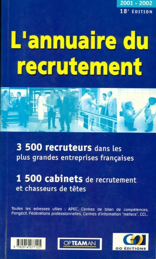 L'annuaire du recrutement 2001-2002 - Collectif - Livre