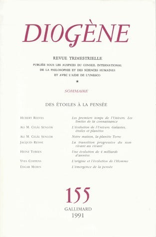 Diogène n°155 - Collectif - Livre