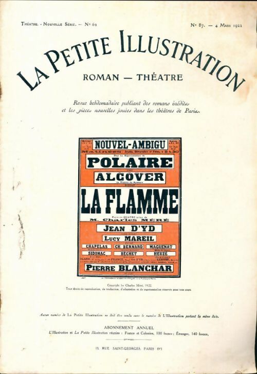 La petite illustration n°87 Théâtre n°62 : Nouvel ambigu - Collectif - Livre